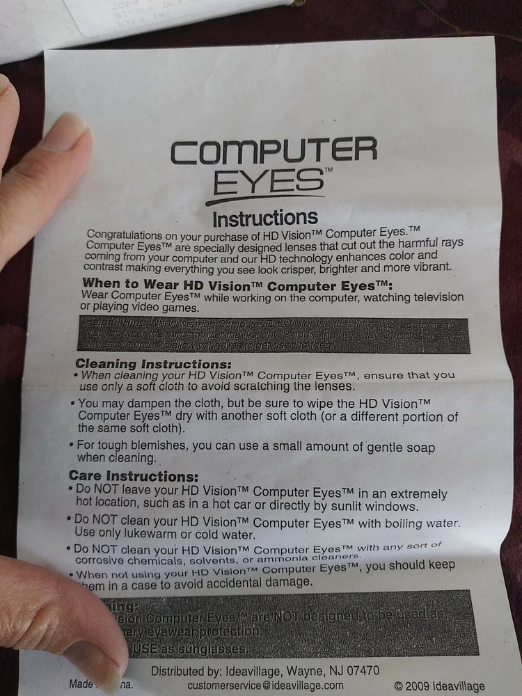 HD Computer Eyes Glasses Electromagnetic Waves Reduction Glasses