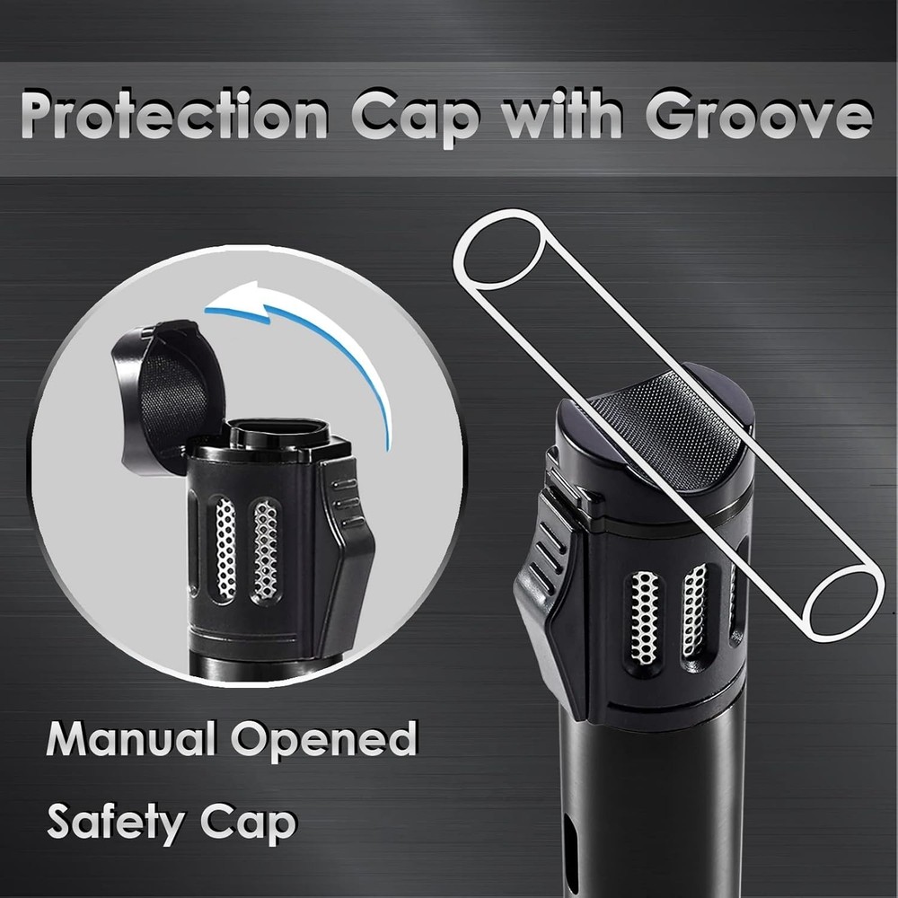 Windproof Butane Lighter 4 Pack - Portable & Adjustable