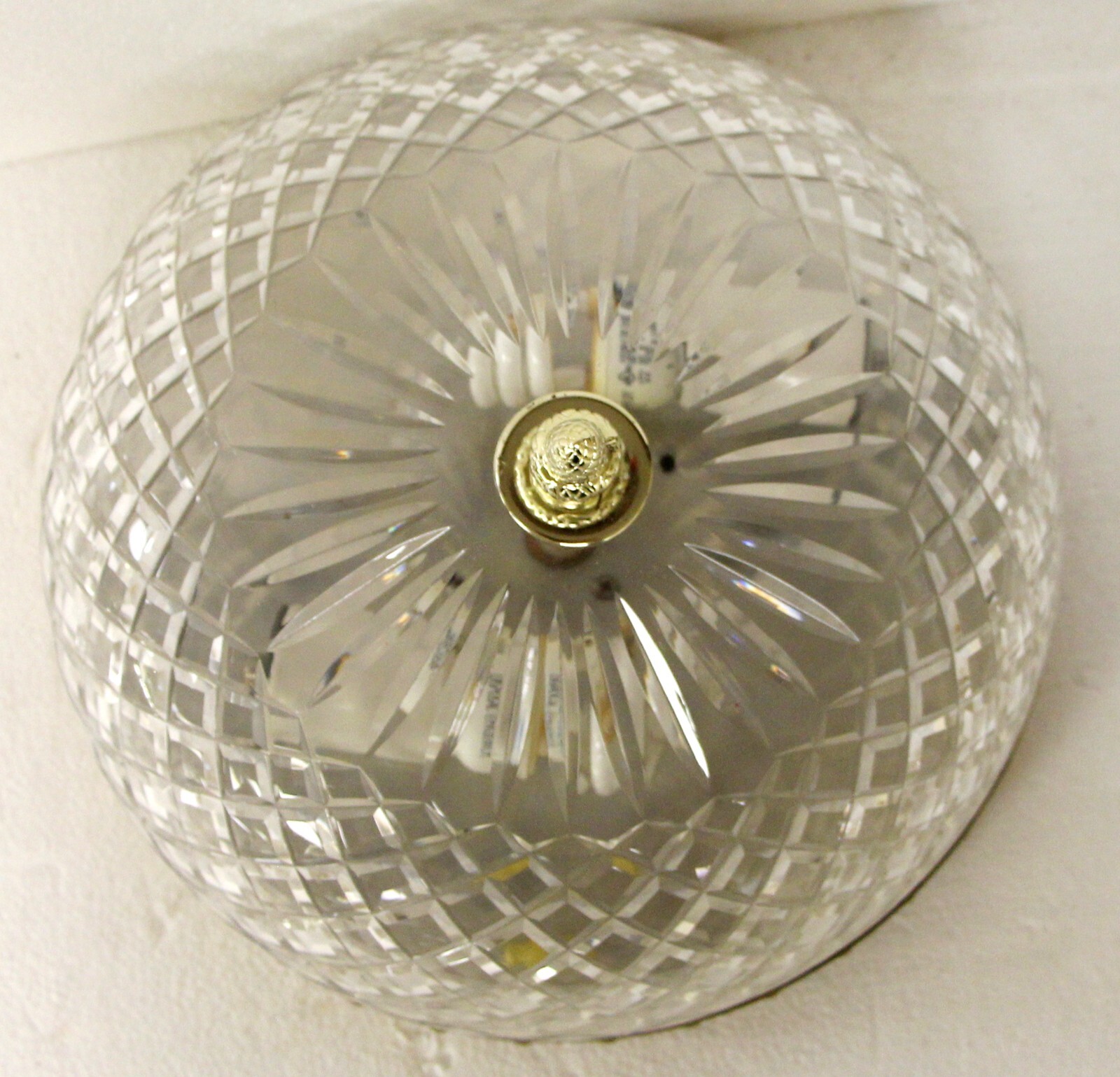 Waldorf Astoria Crystal Flush Mount Pineapple Finial Light Fixture