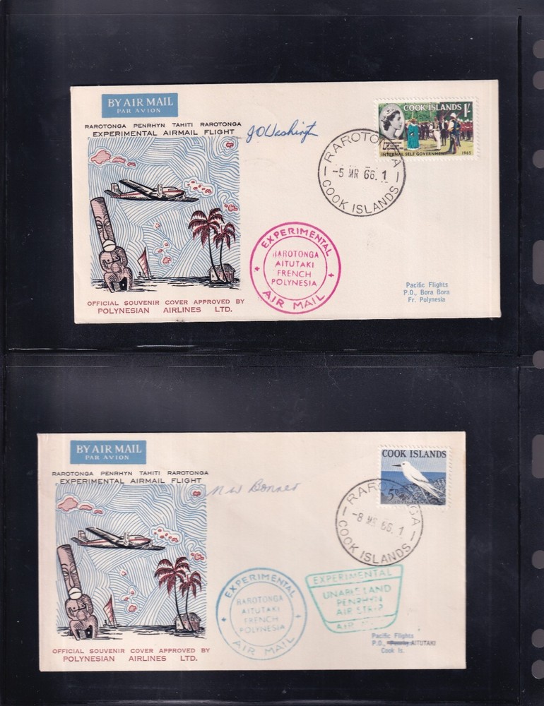 1966 EXPERIMENTAL FLIGHT COVERS 8 SIGNED