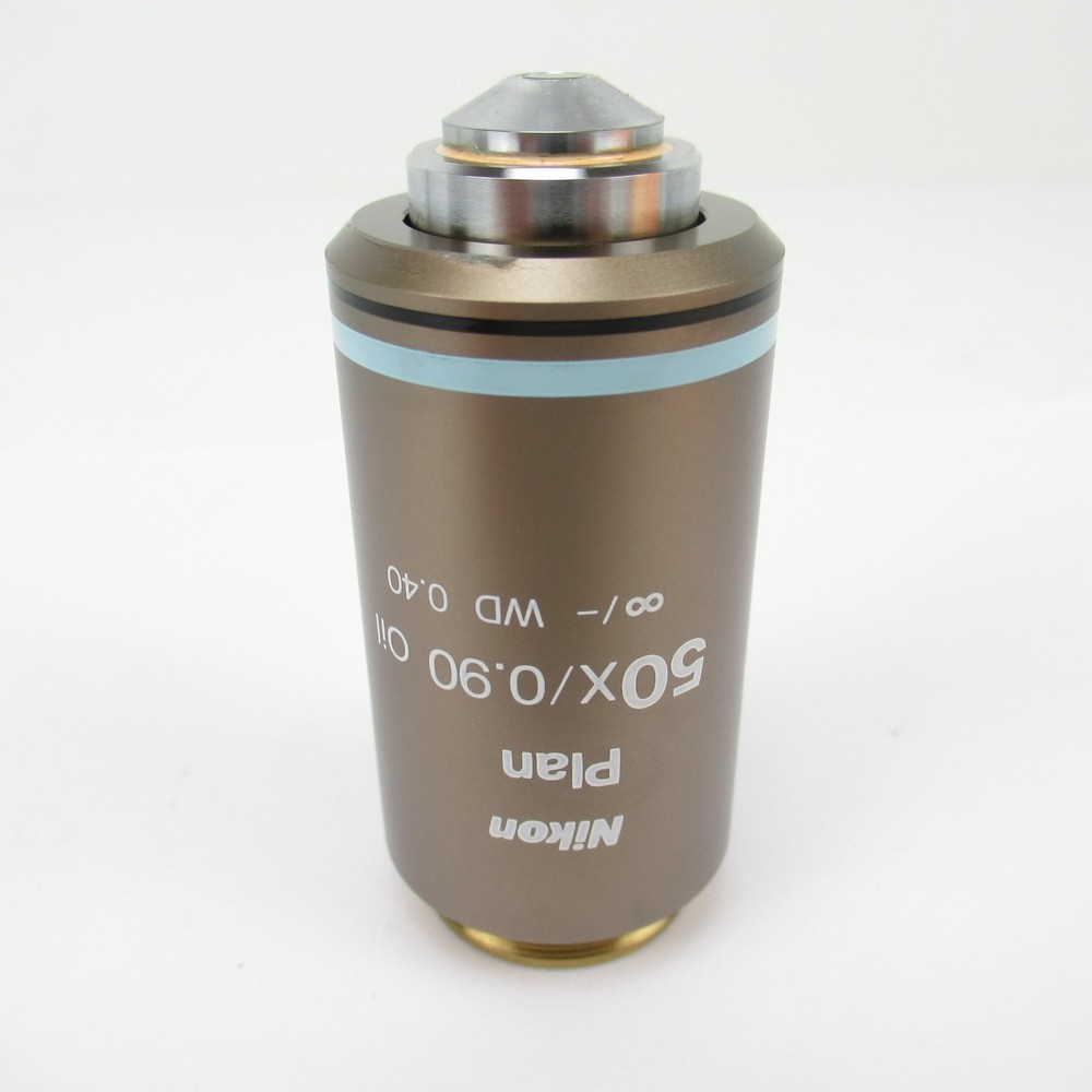 NIKON PLAN 50X/0.90 OIL WD 0.40 CFI INFINITY ECLIPSE MICROSCOPE OBJECTIVE