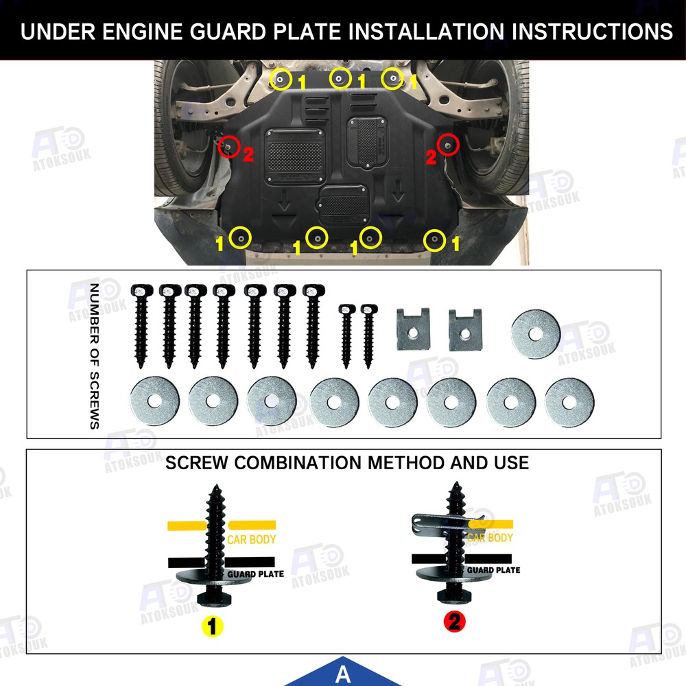 For Ford Escape 2013-2019 Auto Engine Cover Chassis Guards Shield Mud Flaps