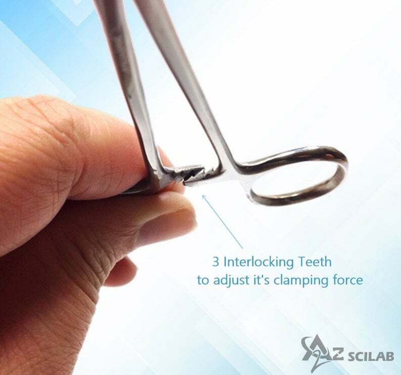 Body Piercing Forceps Kit Hemostat Sponge Clamp 7" Straight