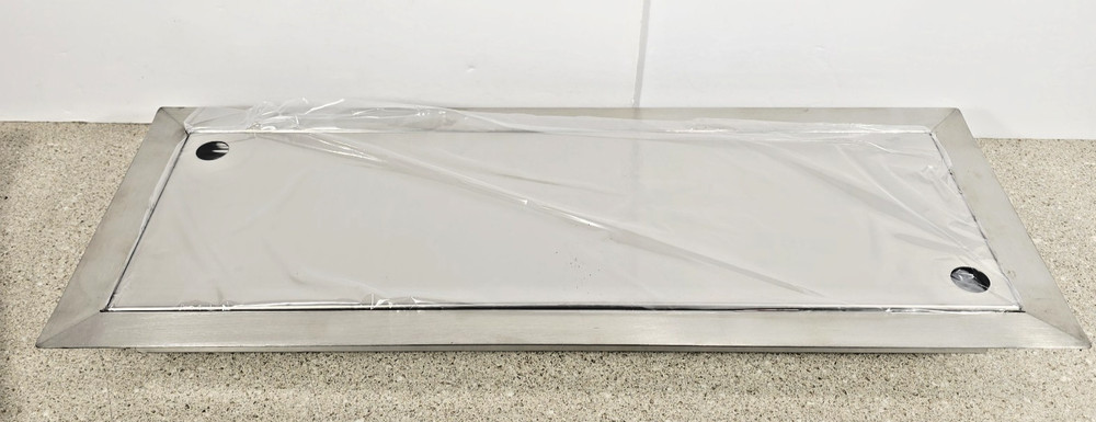 Rectangular Stainless Steel Drop-In Fire Pit Pan, Burner, Burner Cover 24" x 8"