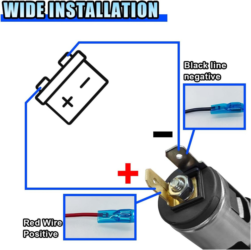 2PCS Cigarette Lighter Socket, DC 12V Car Power Outlet Socket Replacement, Water