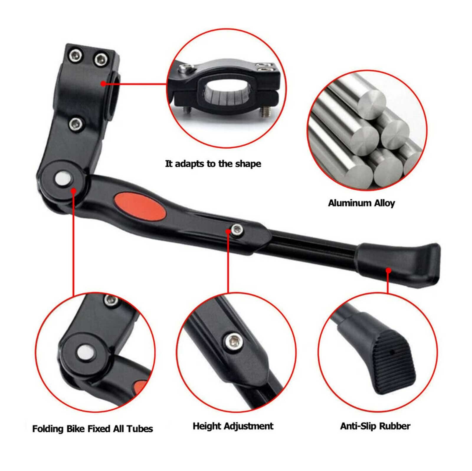 Bike KICK STAND Bicycle UNIVERSAL Mountain MTB Road Adjustable Side 24"-27"