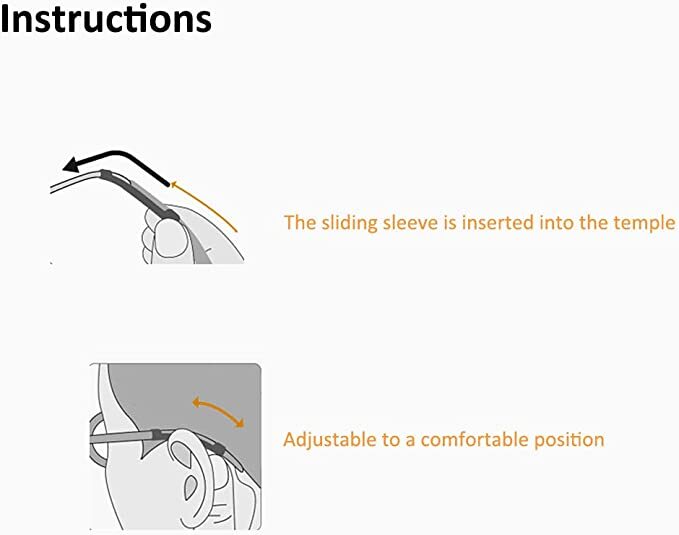 4 Pair Anti Slip Glasses Ear Hooks Tip Eyeglasses Grip Temple Holder Silicone US