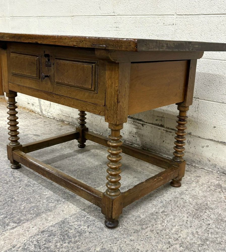 Antique Rustic Spanish Colonial Farm Table Library Table Work Table