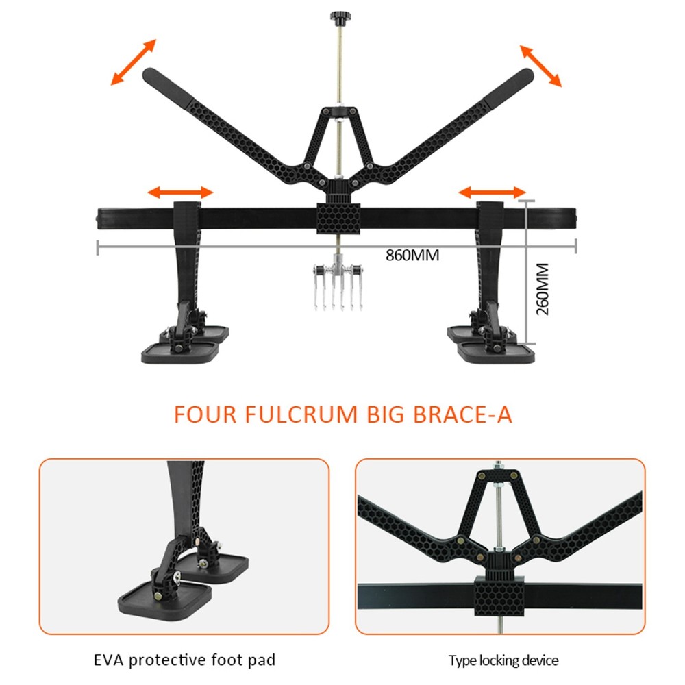 Car Dent Bar Puller Pull Lever Pulling Kit Removal Hammer Repair Auto Body Tool