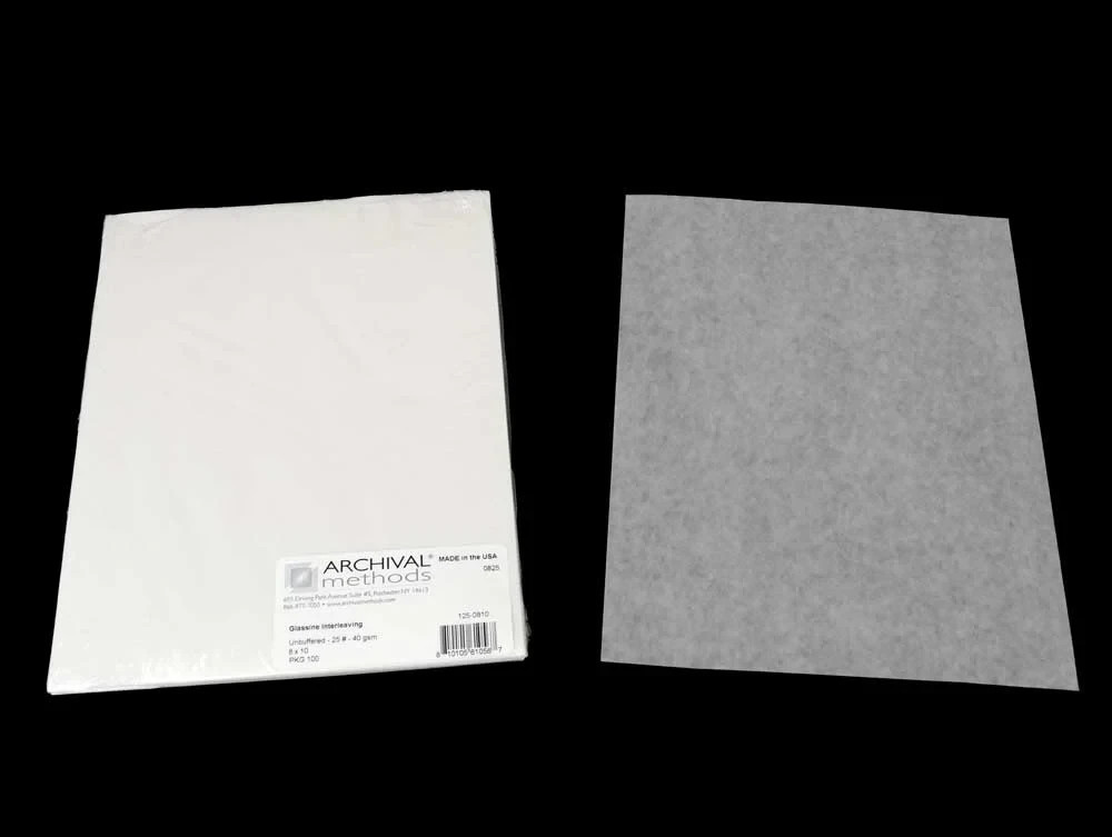 Glassine Interleaving 25# - 11 x 17 Archival Sheets - PKG 100