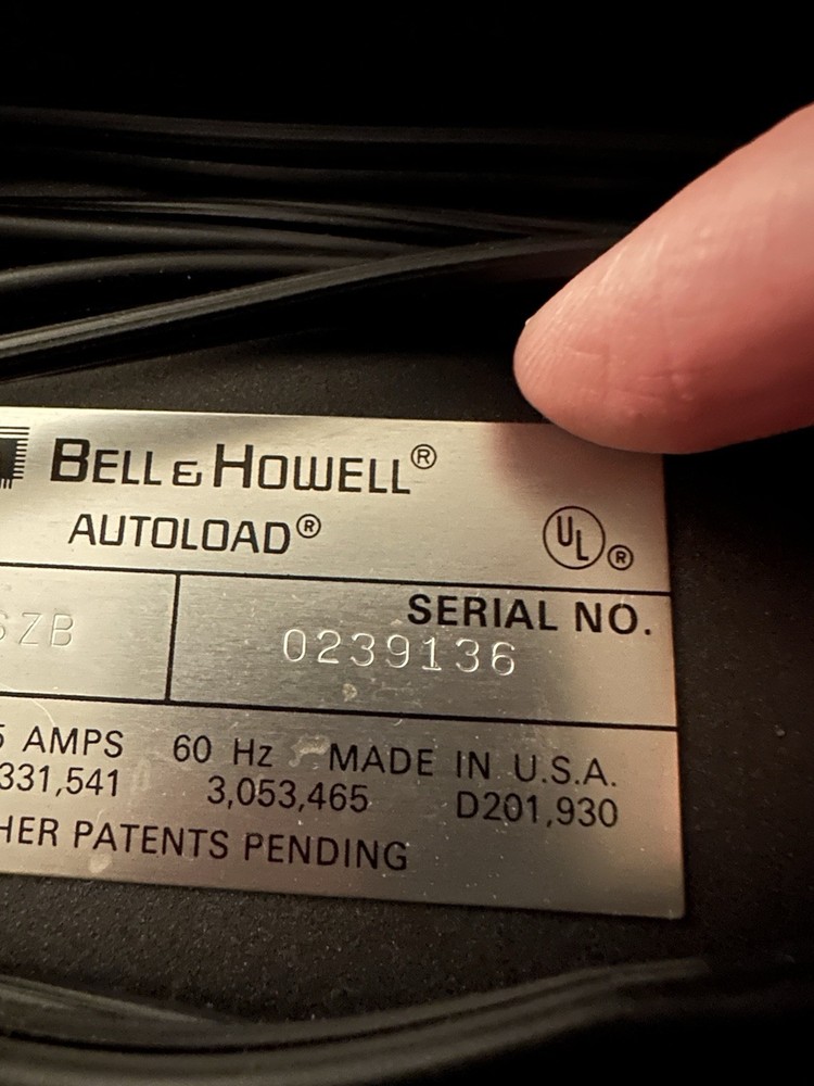 Vintage Bell & Howell 8mm Autoload Projector Model 198L Untested CLEAN NICE 👀