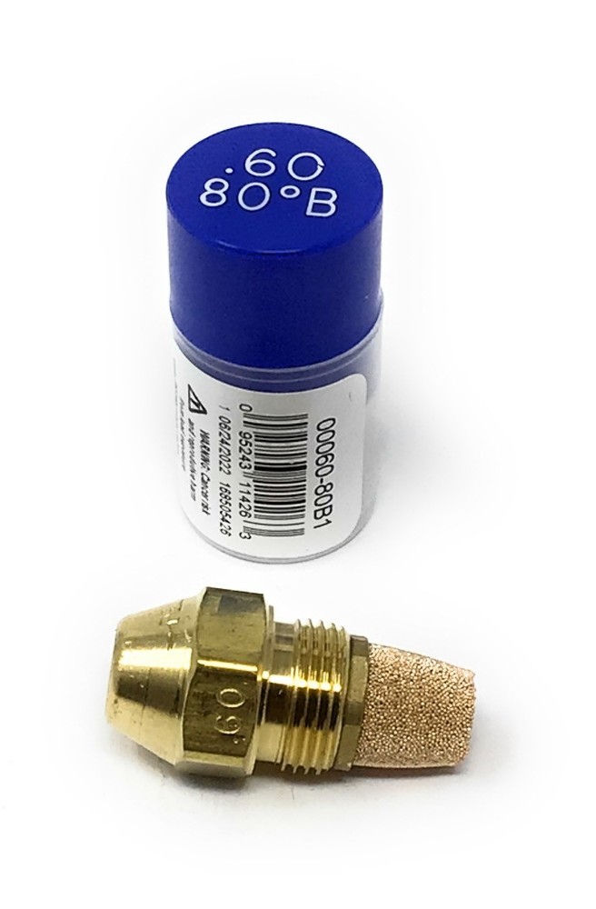 DELAVAN 0.60 GPH 80° B SOLID CONE NOZZLE W/ SINTERED FILTER