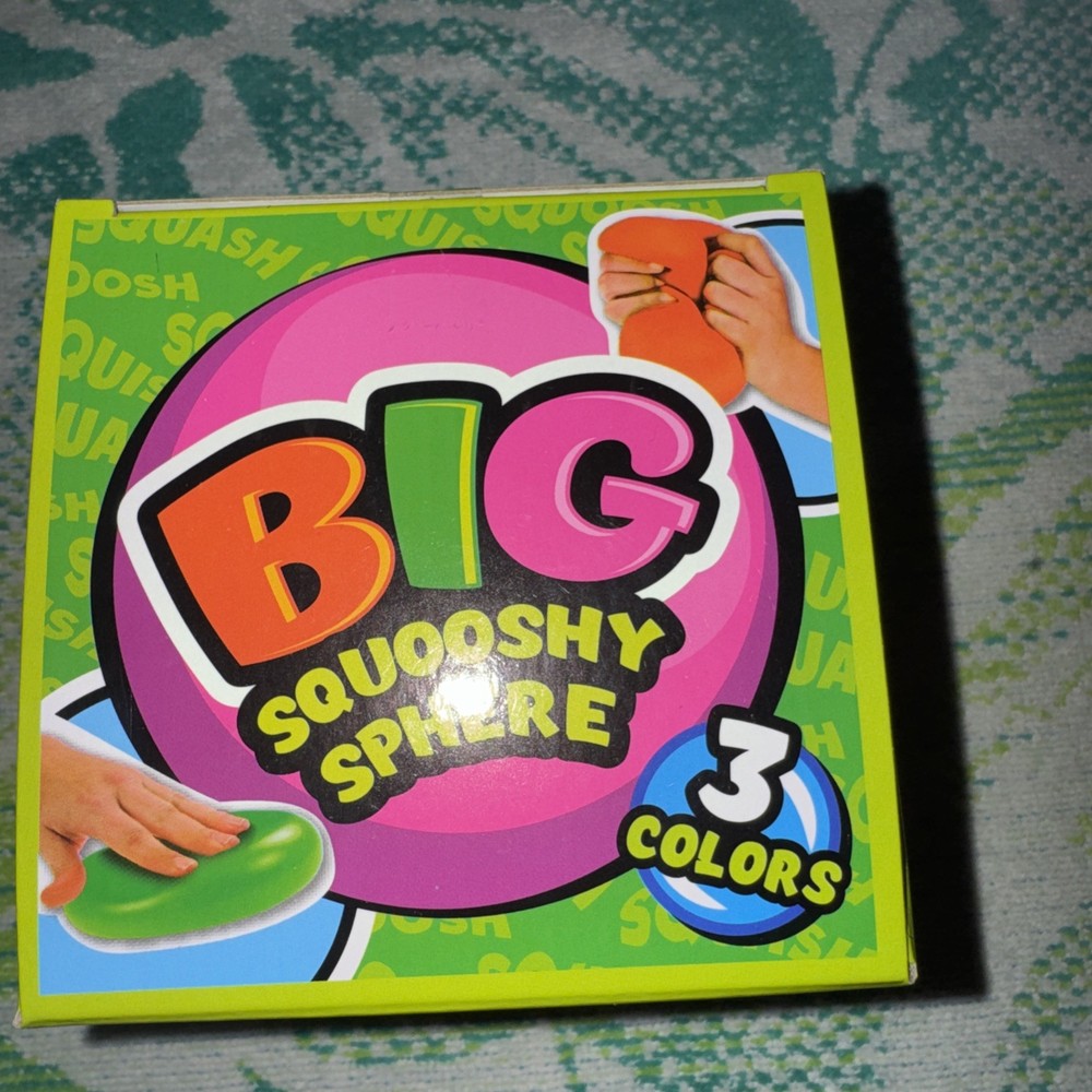 Squishy Squish Attack Squooshy Sphere Stress Ball Orange
