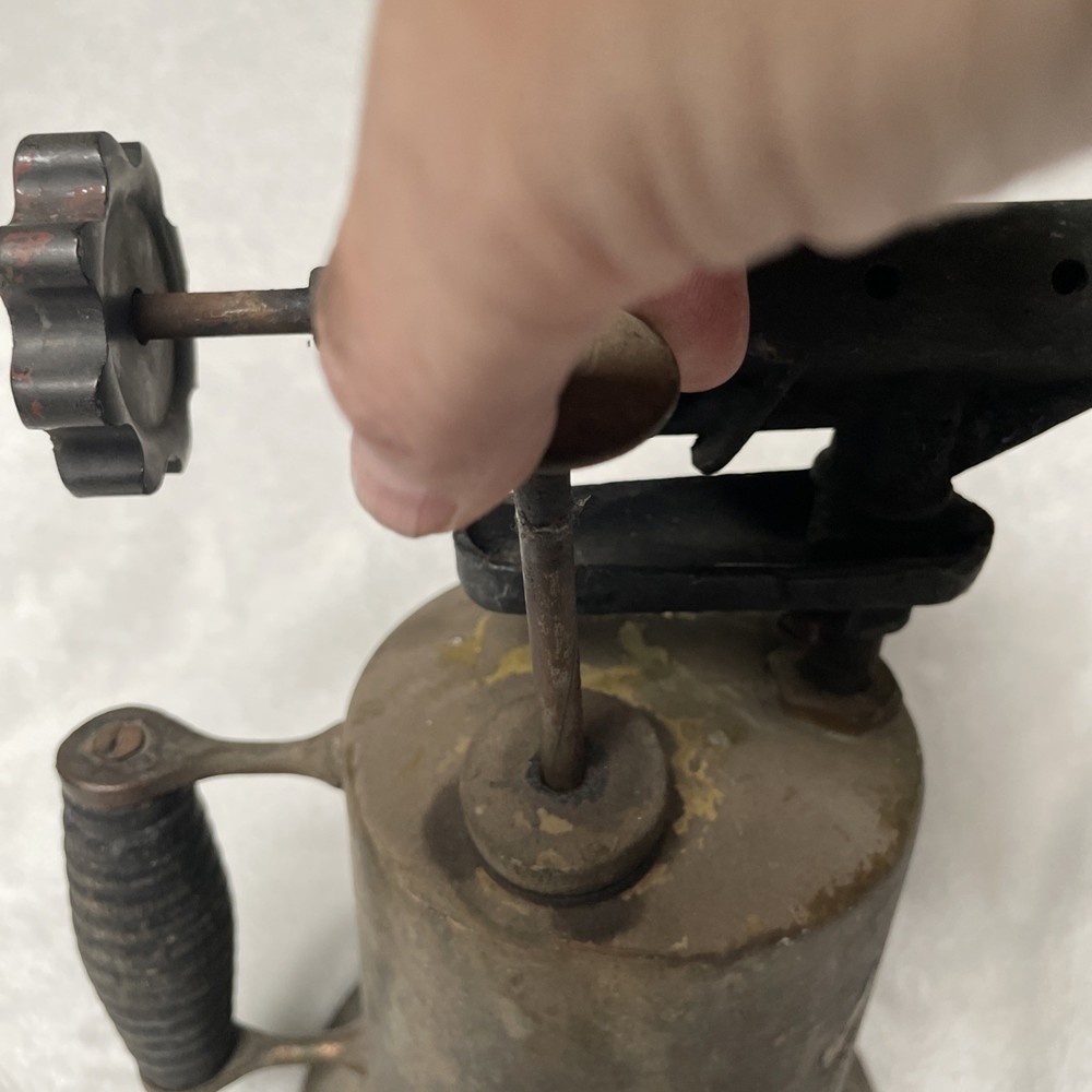 Vintage Brass Blow Torch 9” Untested