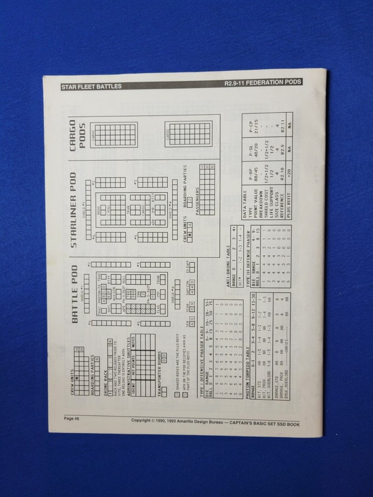 Captain's Basic Set SSD Book - Star Fleet Battles