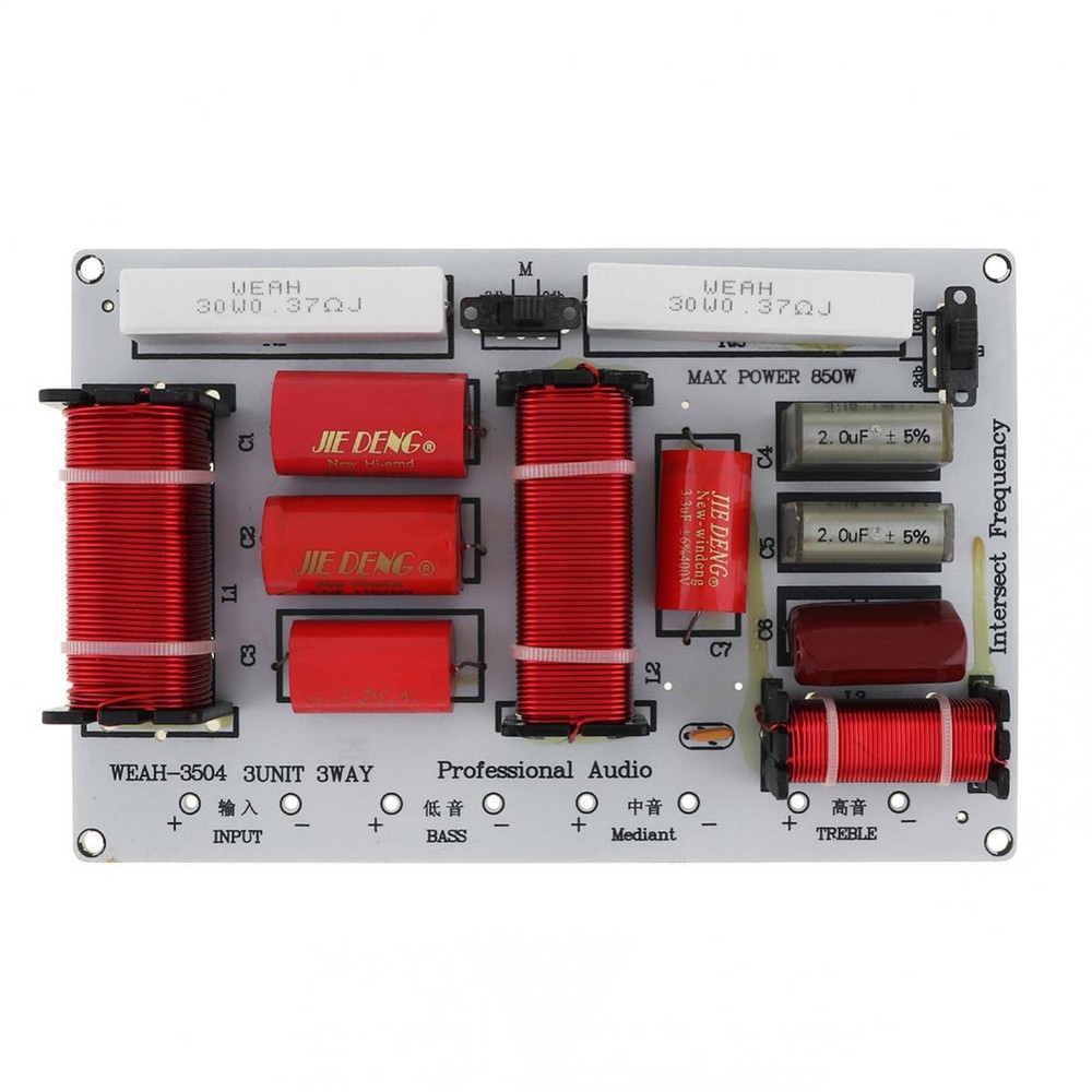 350W 3-Way Speaker System Audio Crossover Filters Frequency Divider Module Board