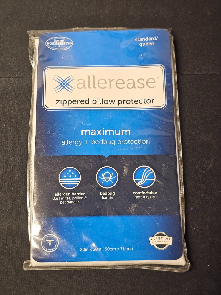 AllerEase Maximum Bedbug and Allergy Protection Pillow Protector Standard/Queen