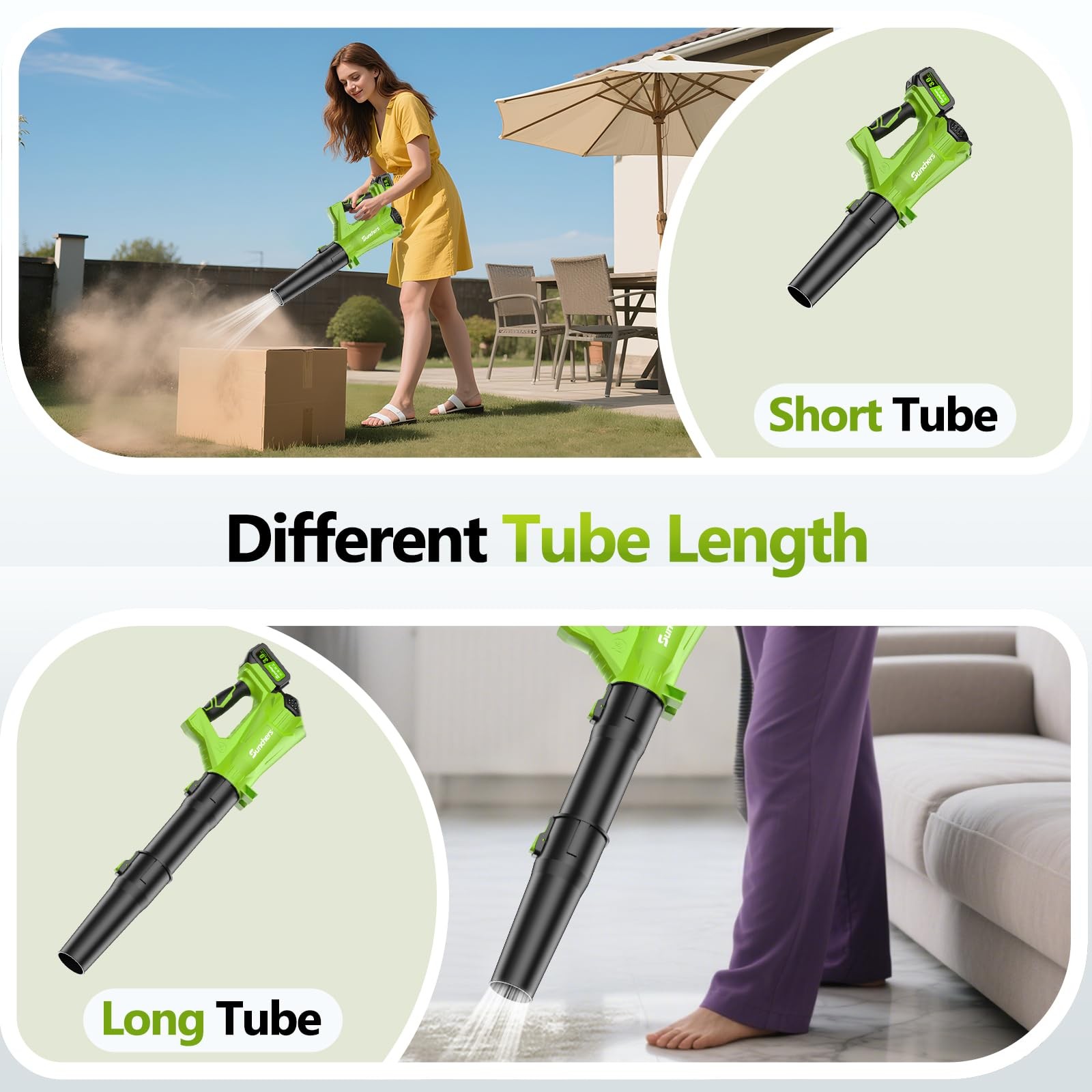 Leaf Blower Cordless with 2 x 3.0Ah Battery and Charger, 780CFM 260MPH Electric