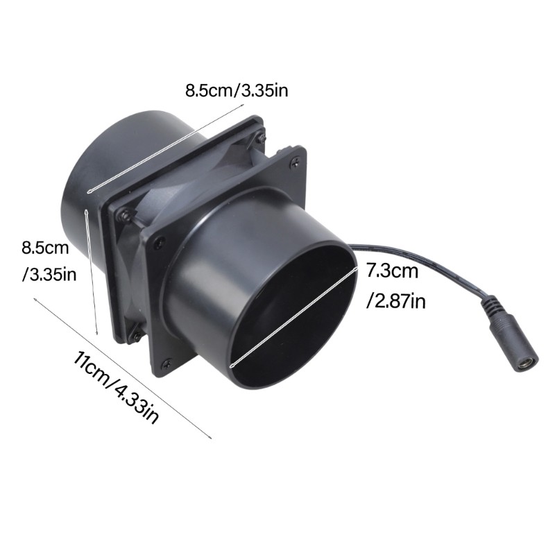 High Performances 55CFM Inline Duct Fan With USB Speed Controller For Soldering