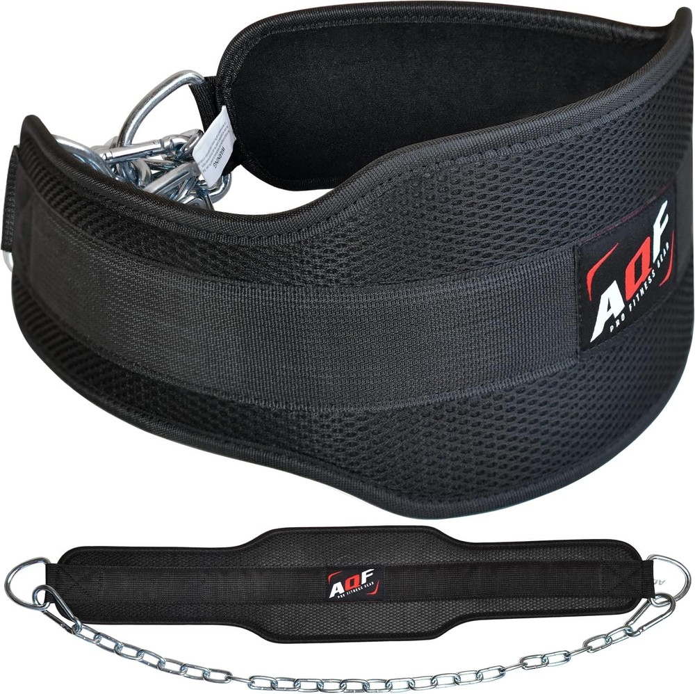 Ultimate Black Weightlifting Dip Belt for Pull-Ups and Squats - Durable & Safe