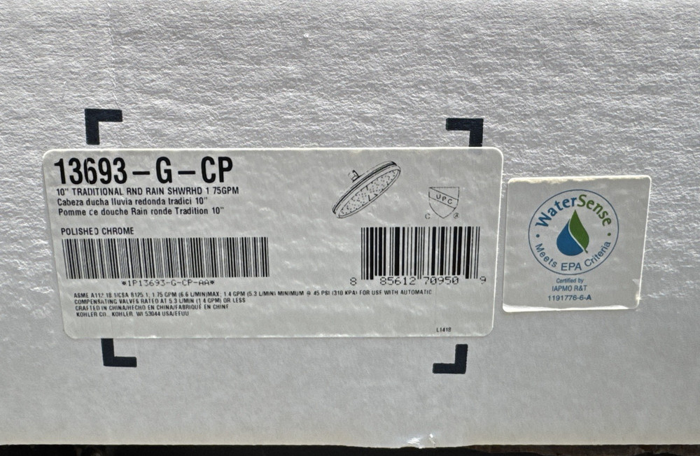 Kohler 10" Single-Function Rainhead - Silver