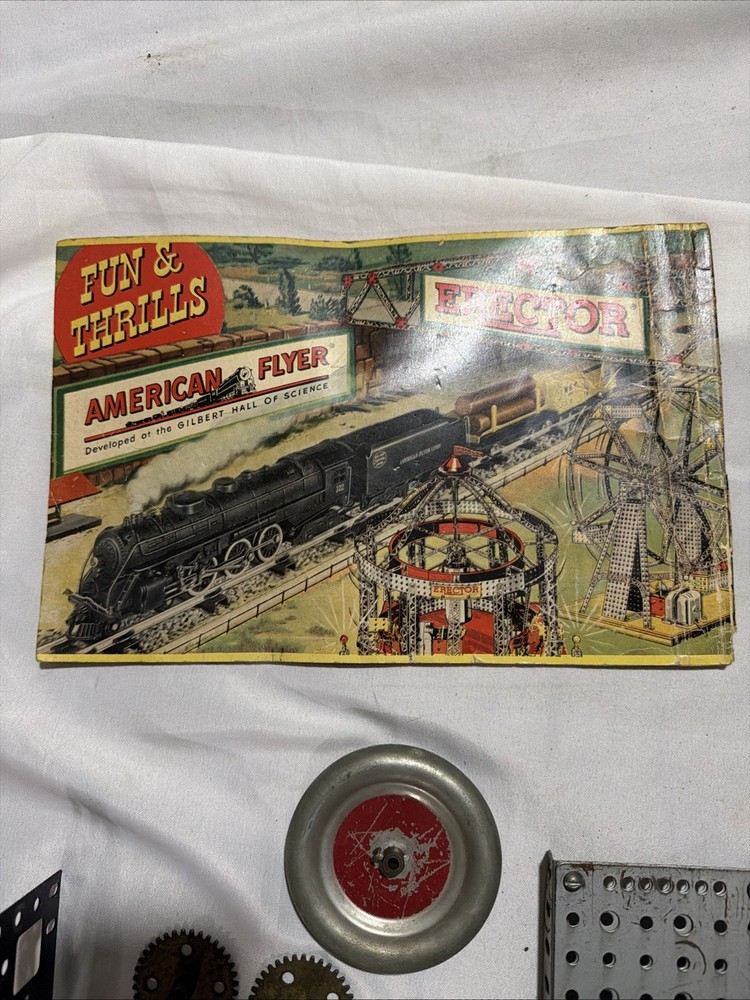 AC Gilbert Erector Set With Working A-47 Electric Motor