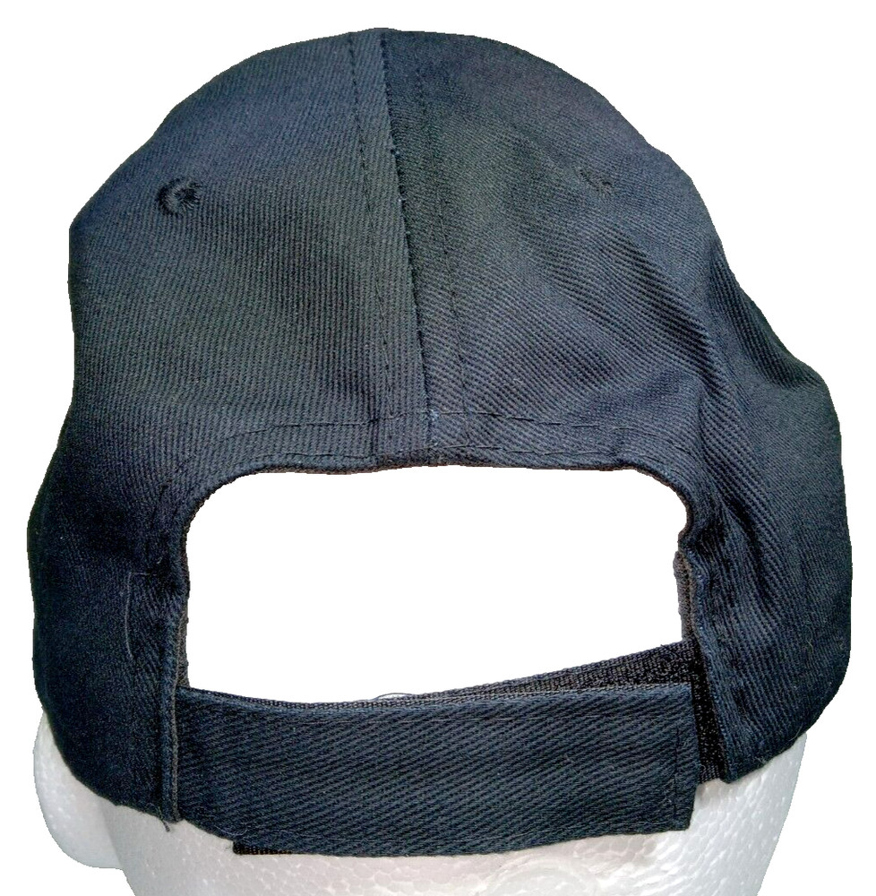 Rhinestone Womens One Size Adjustable Hook Loop Classy Black Cotton Hat Cap