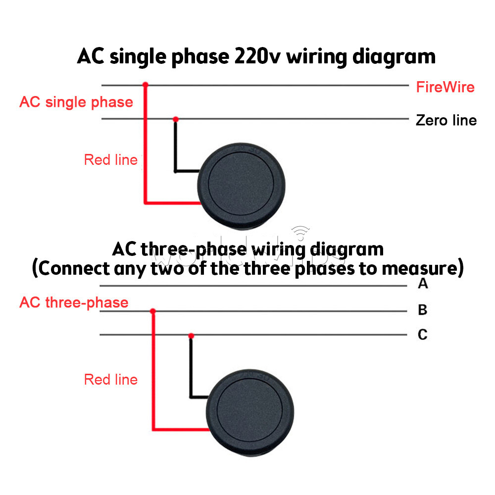 AC 50-500V Voltmeter LED Display Digital Panel Meter Voltage Indicator Red Blue