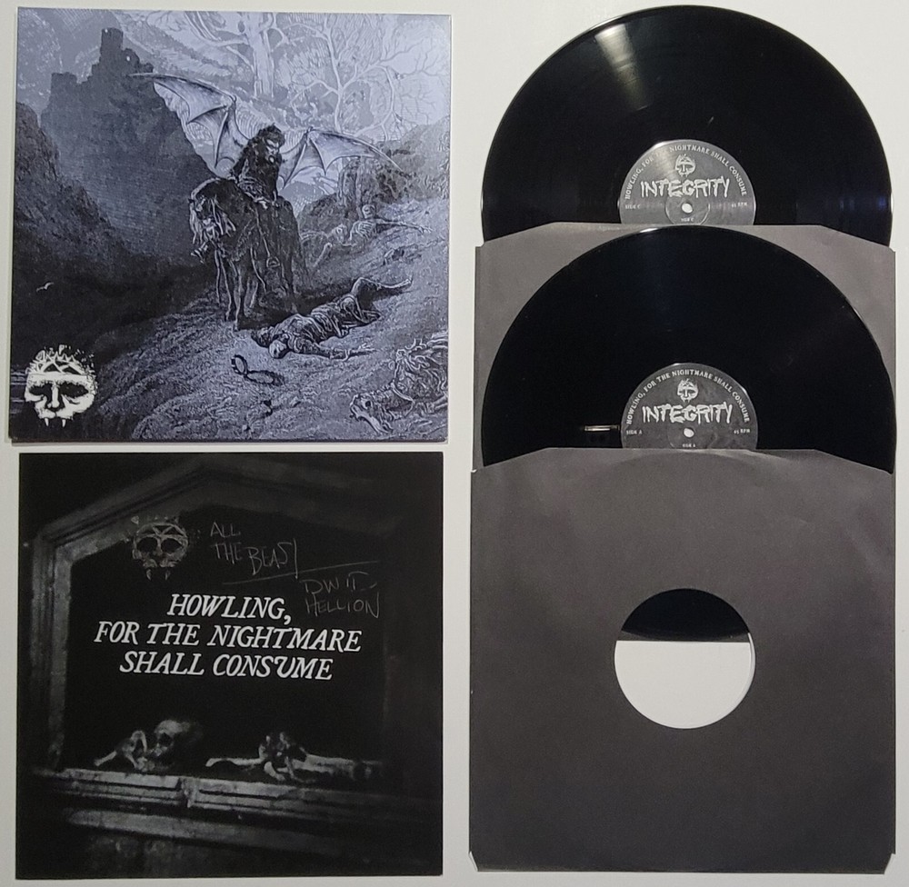 DWID HELLION Signed INTEGRITY HOWLING FOR THE NIGHTMARE SHALL CONSUME +Vinyl BAS