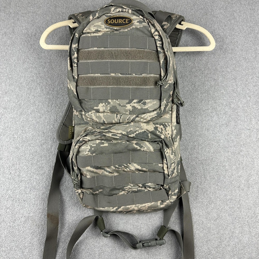 SOURCE Commander Tactical Hydration Pack ACU Gray Camo Nylon One Size MOLLE