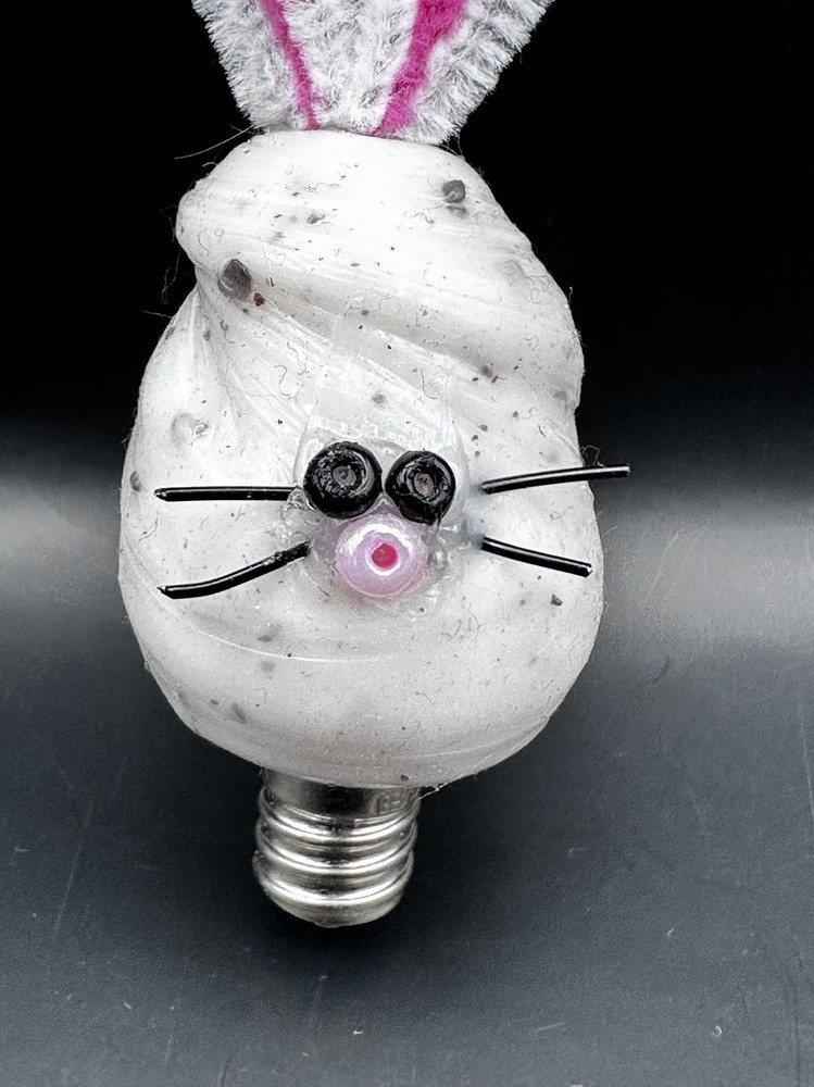 Silicone Easter Bunny Rabbit Lightbulb With Ears READ Untested