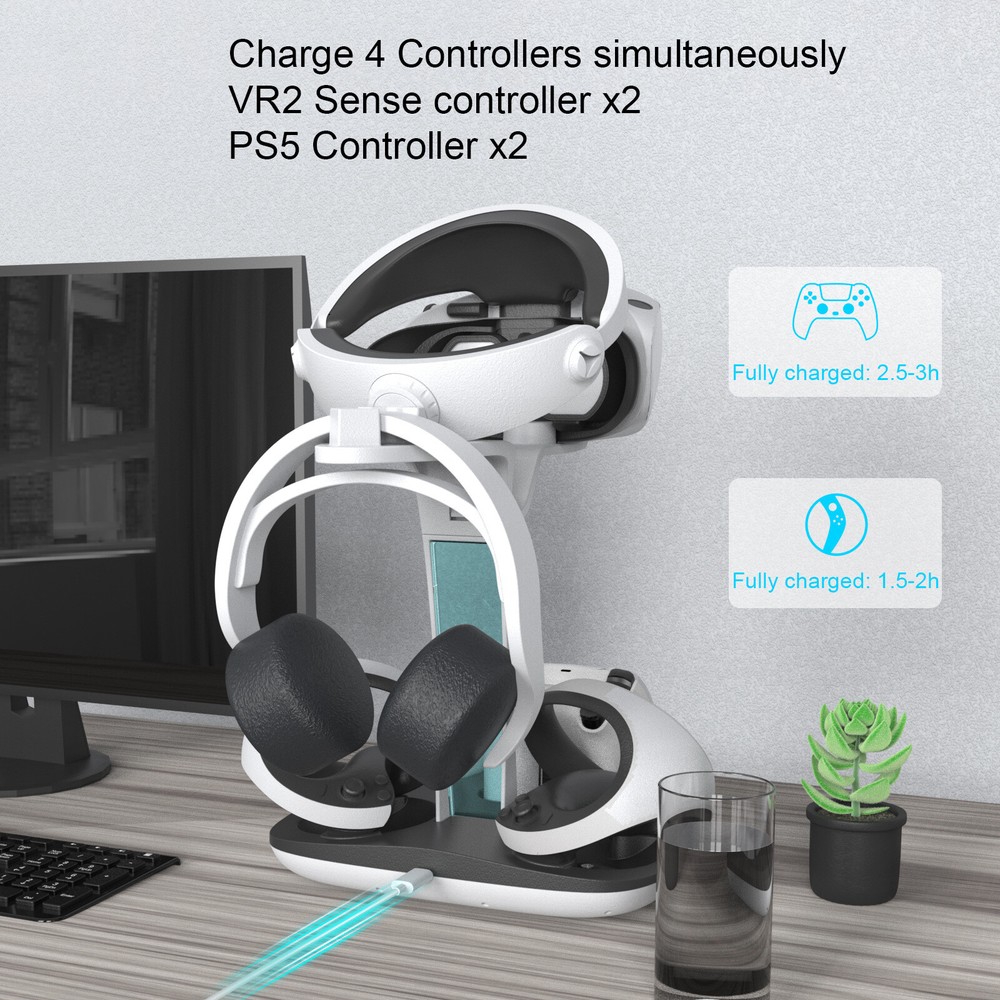 For Playstation 5 PS VR2 / PS5 Stand Controller Charging Station Console Support