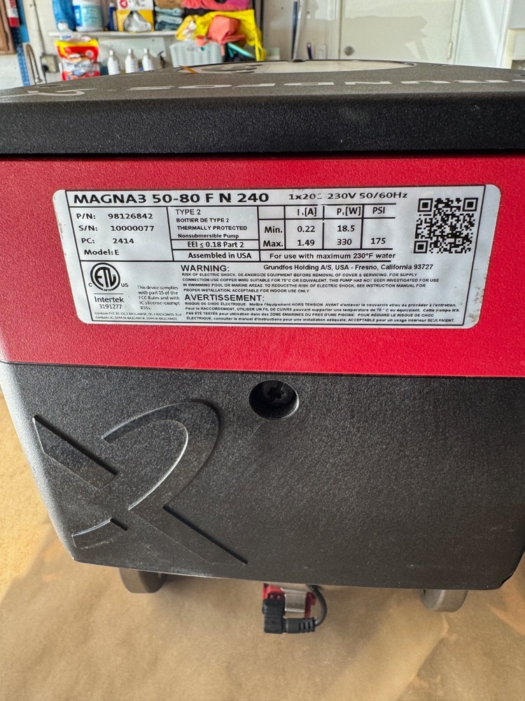 Grundfos Circulator Pump MAGNA3