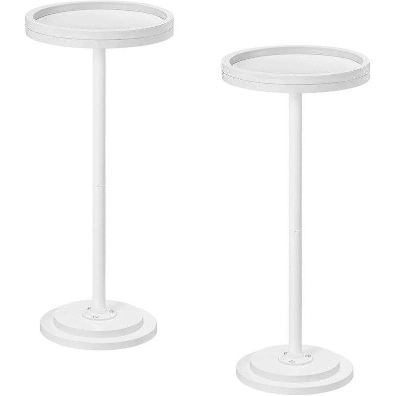 Small Round Accent Table Vintage Drink Table Rustic Side Table Easy Assembly New