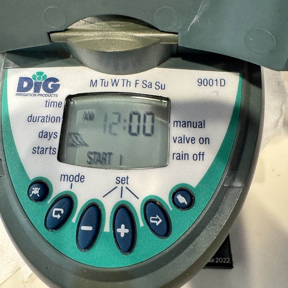DIG Hose Thread Watering Timer 9-Volt Model 9001DB Tested