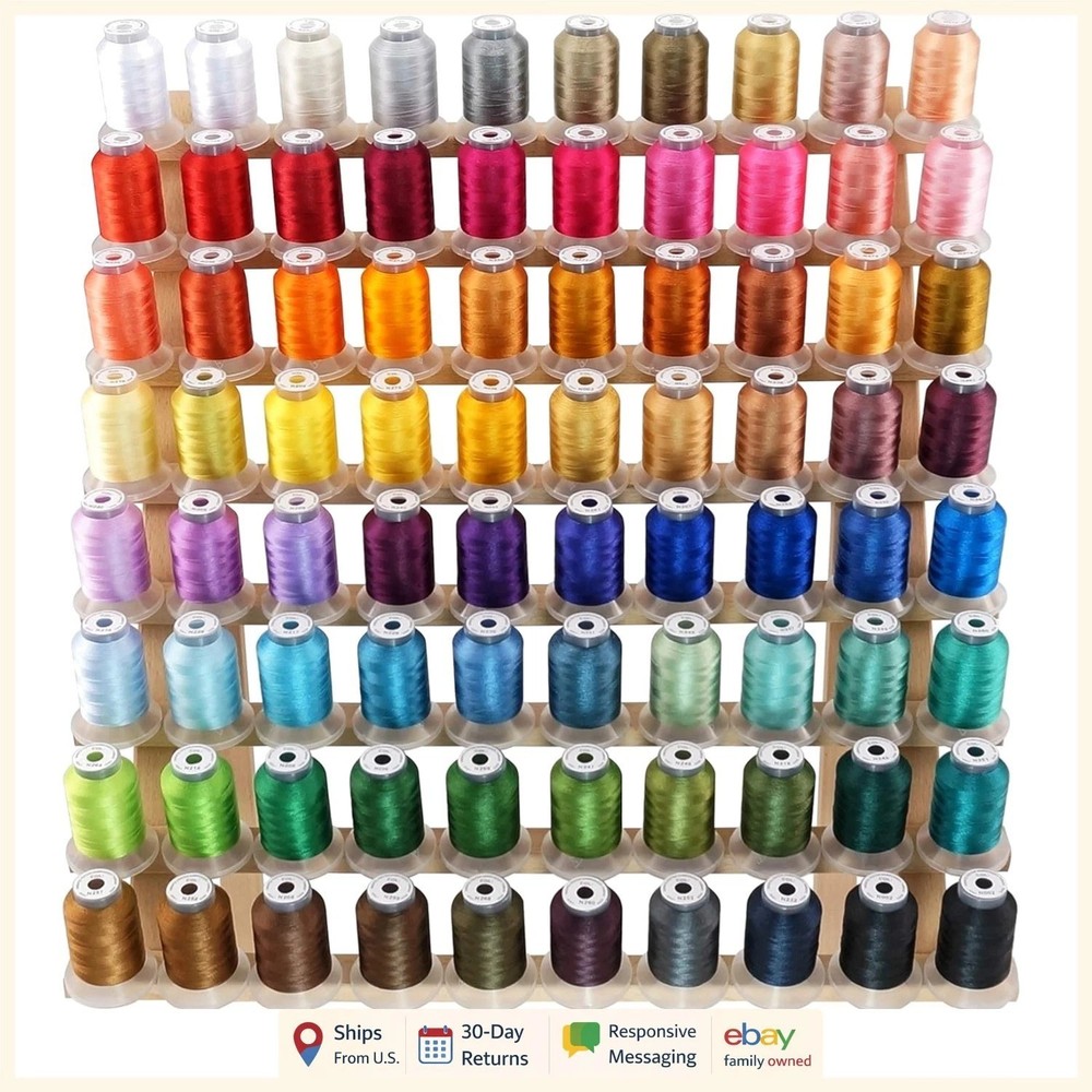 Assorted Polyester Embroidery Thread Kit, 80 Spools, Good Tensile Strength