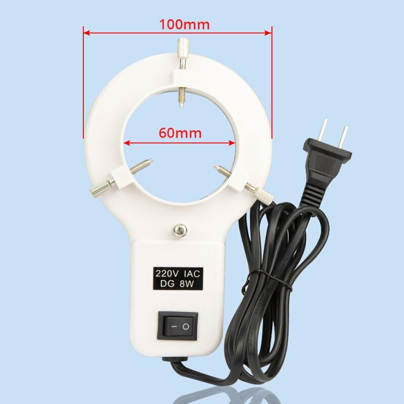 8W 220V Microscope Purple UV Fluorescent Ring Lamp Light Source