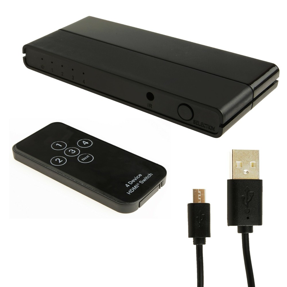 Onn HDMI 4 Device Switch Hub with Remote