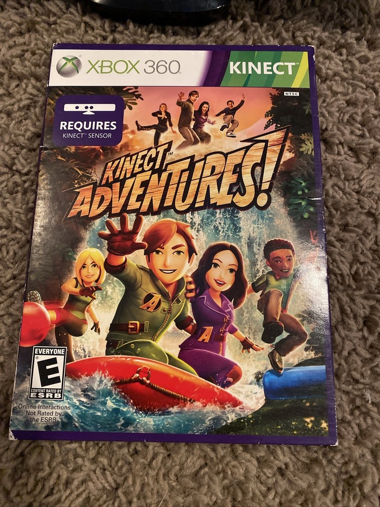 Kinect Sensor with Kinect Adventures Game Microsoft XBOX 360 Tested Works 4