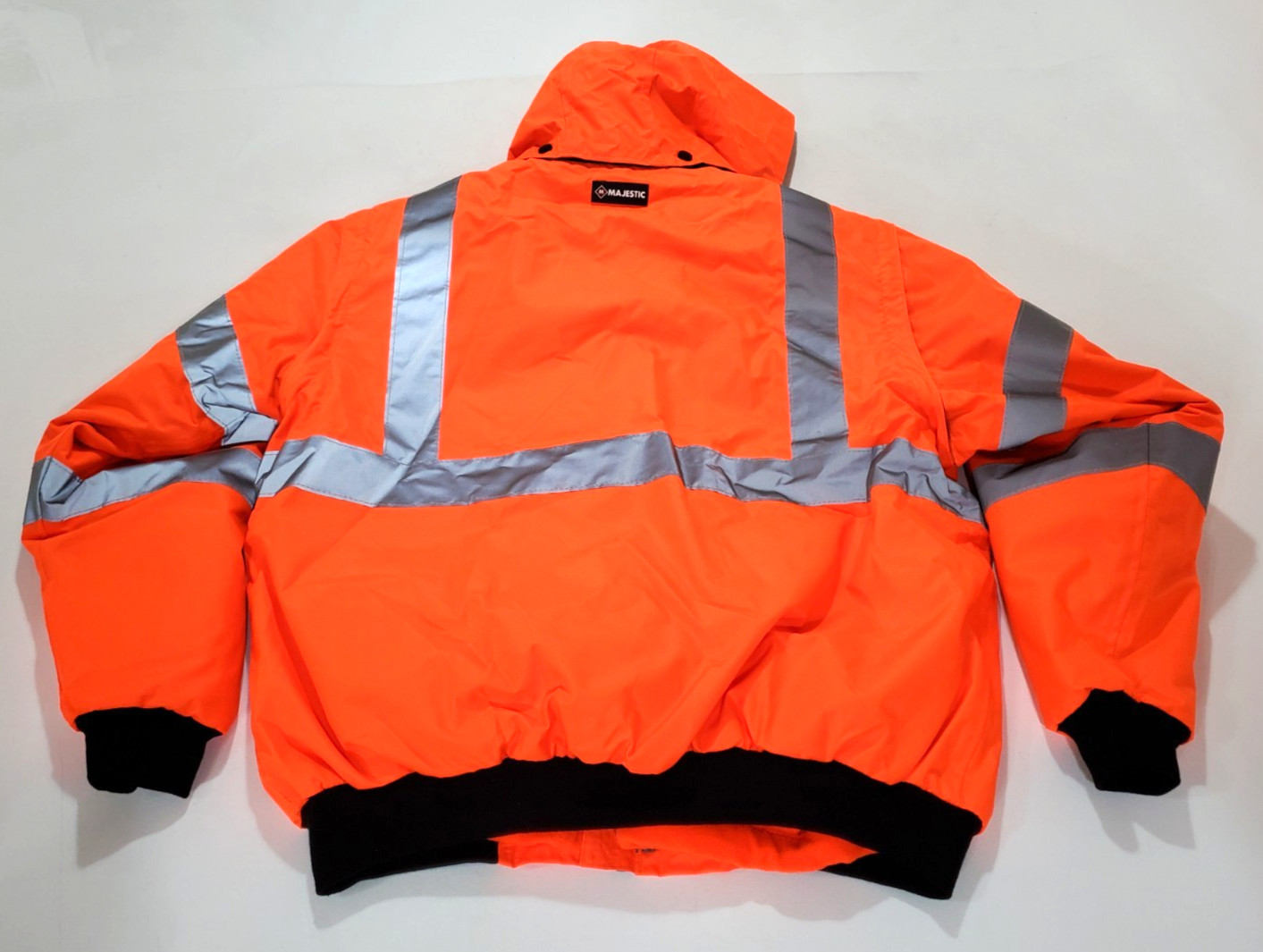 M-Safe Majestic High Visibility Bomber Jacket 75-1382 LARGE BNSF RR, New w/ tags
