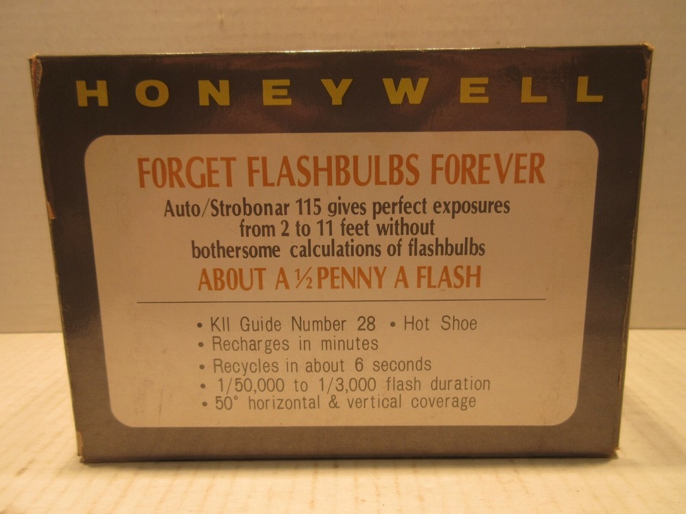 Honeywell Auto/Strobonar 115 Electronic Flash Flashbulb Camera Accessories