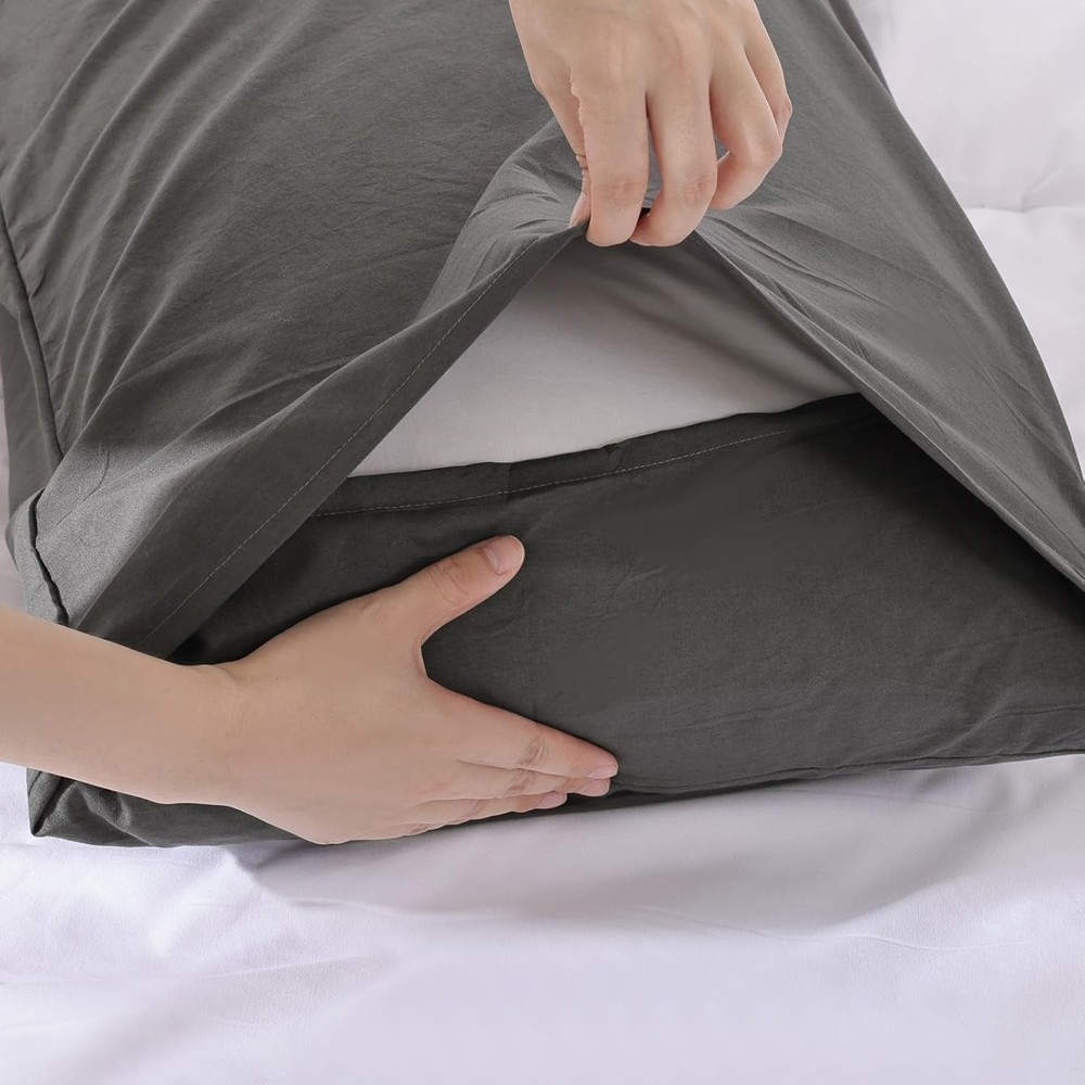 Queen Comforter Set Charcoal Grey, 3pcs