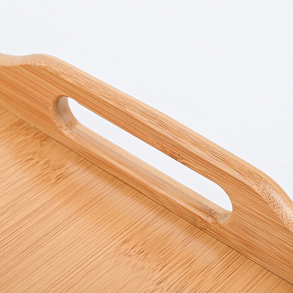 Bamboo Bed Tray Breakfast Serving Table Laptop Desk Table with Foldable Legs US