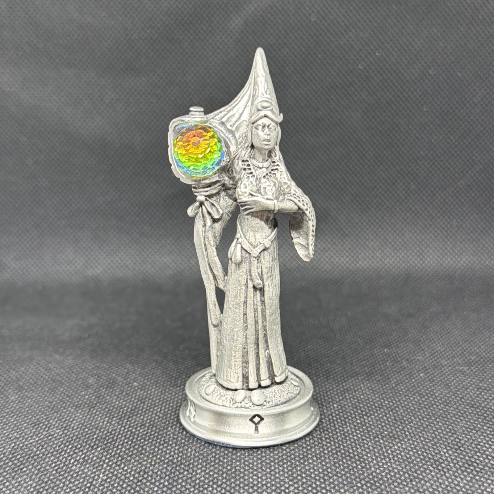 Danbury Mint Fantasy Of The Crystal Chess Holda The Sorceress Bishop Pewter