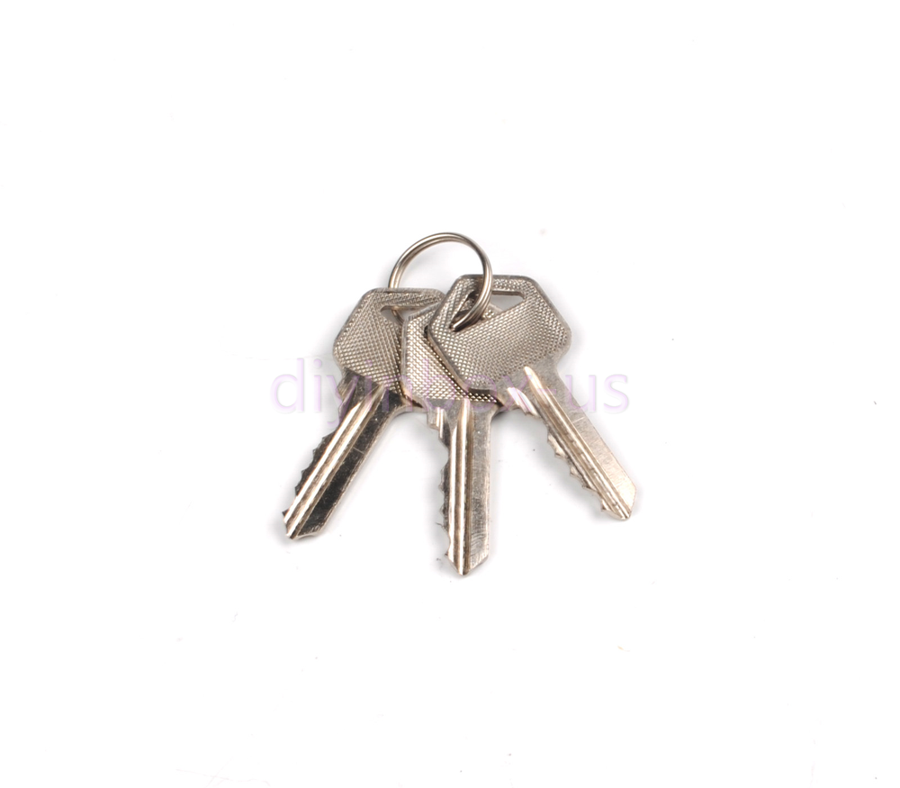 Silver Cylinder Deadbolt Door Lock Security Home Entry Handle Set with 3 keys