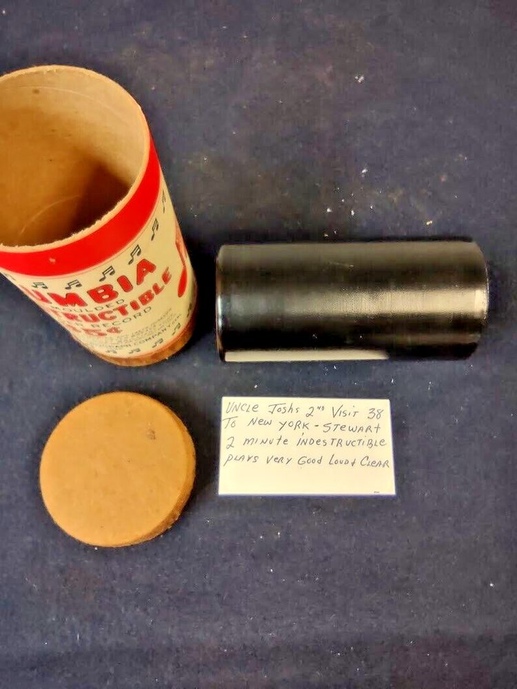 2 MINUTE INDESTRUCTIBLE PHONOGRAPH CYLINDER