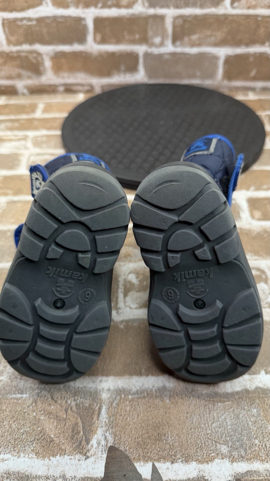 Kamik Snowbug Navy Blue Winter Fur Lined Snow Boots Toddler Boys Size 6