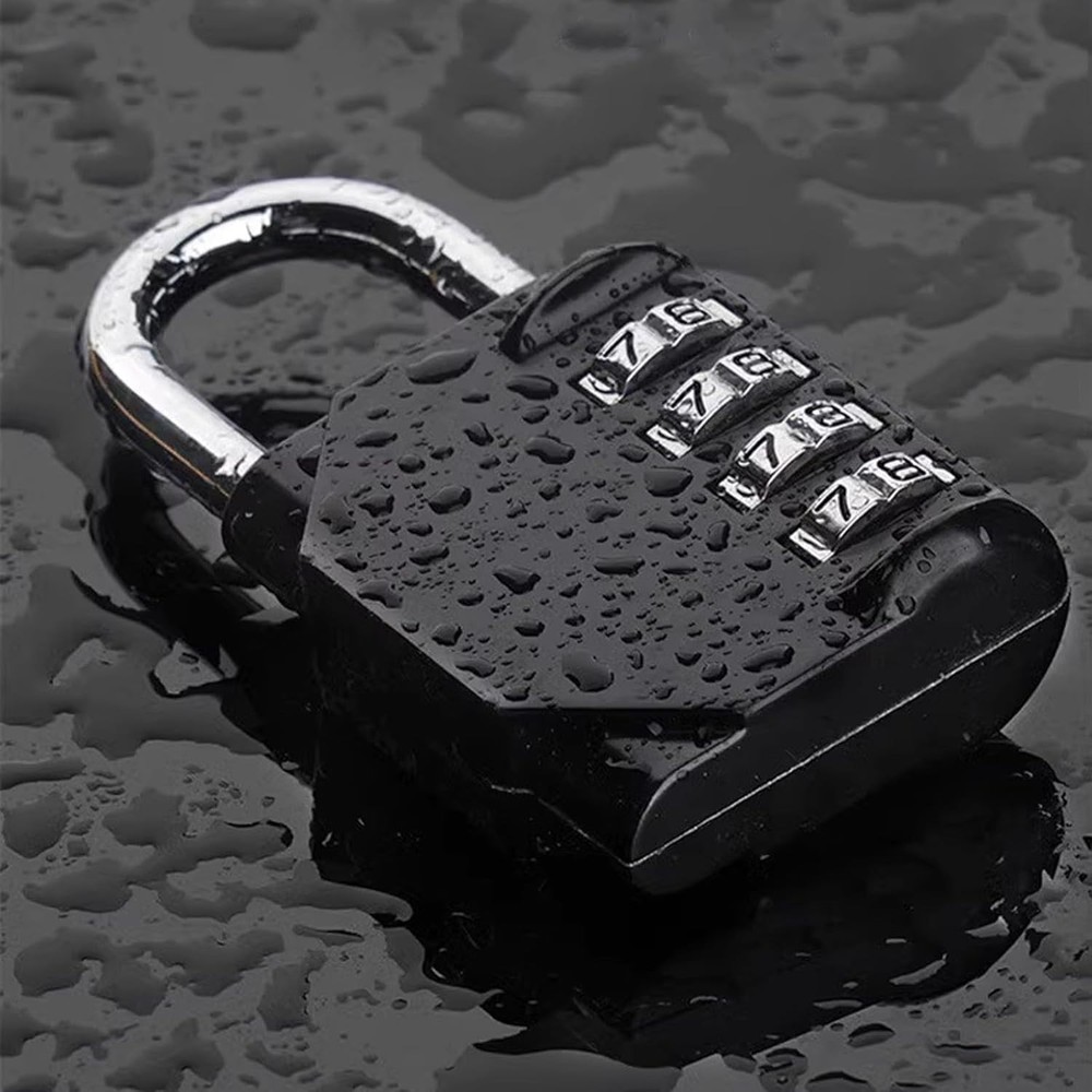 Robust 4-Digit Combination Lock for Lockers, Gates & Outdoor Use - Easy Setup