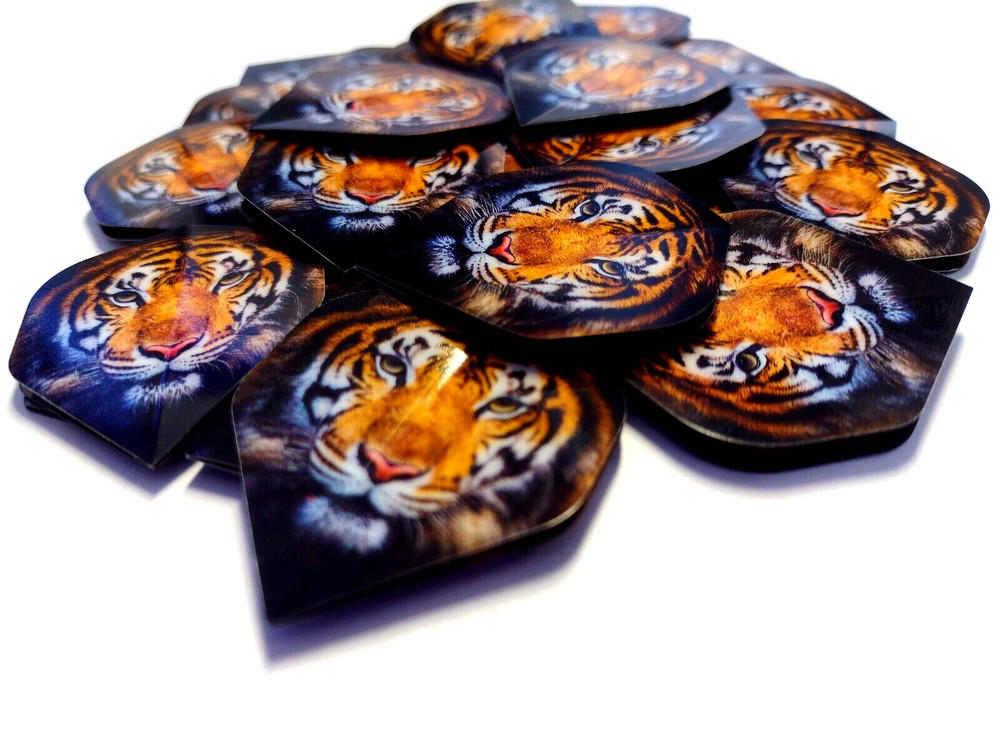 DartsClearance Tiger 100 micron Strong Dart Flights 10 Sets DARTSCLEARANCE