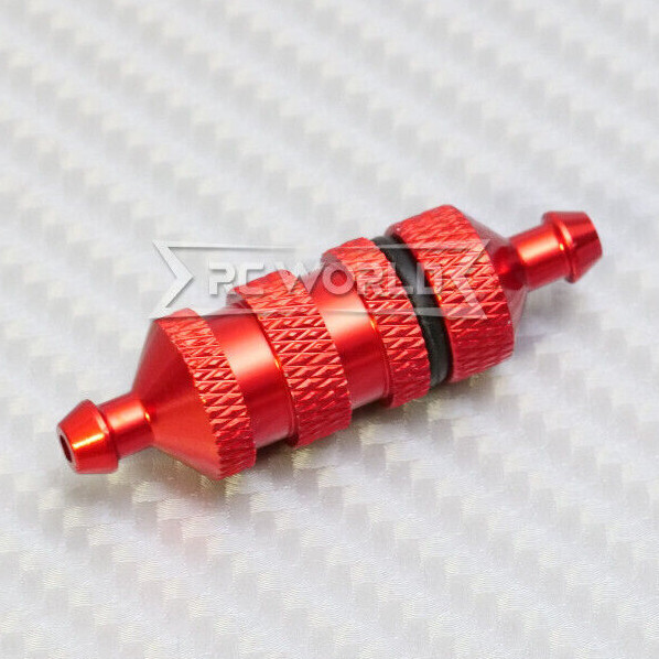 RC 1/10 1/8 Nitro Engine FUEL FILTER For Gas Lines RED